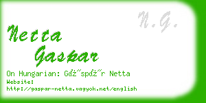 netta gaspar business card